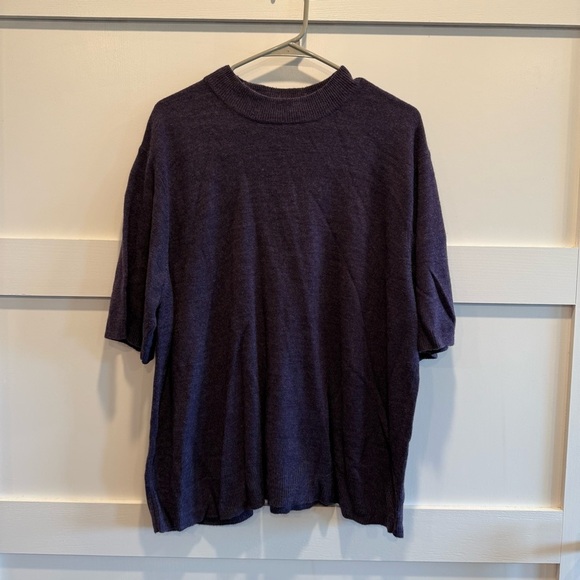 Deep Purple Women's Classic Short Sleeve Sweater - Picture 1 of 6